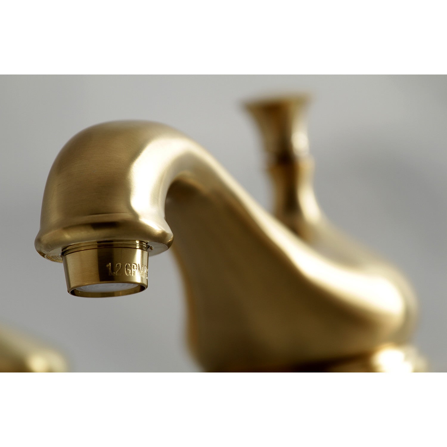 Kingston Heirloom KS1167PL - Heritage Two-Handle 3-Hole Deck Mount Widespread Bathroom Faucet with Brass Pop-Up, Brushed Brass — thumbnail 3